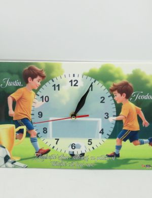 Ceas copii, Jucător de Fotbal, model personalizat, dim. 300×200 mm – ALIF506063