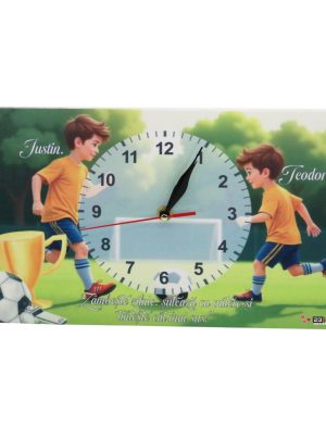 Ceas copii, Jucător de Fotbal, model personalizat, dim. 300x200 mm - ILIF506063