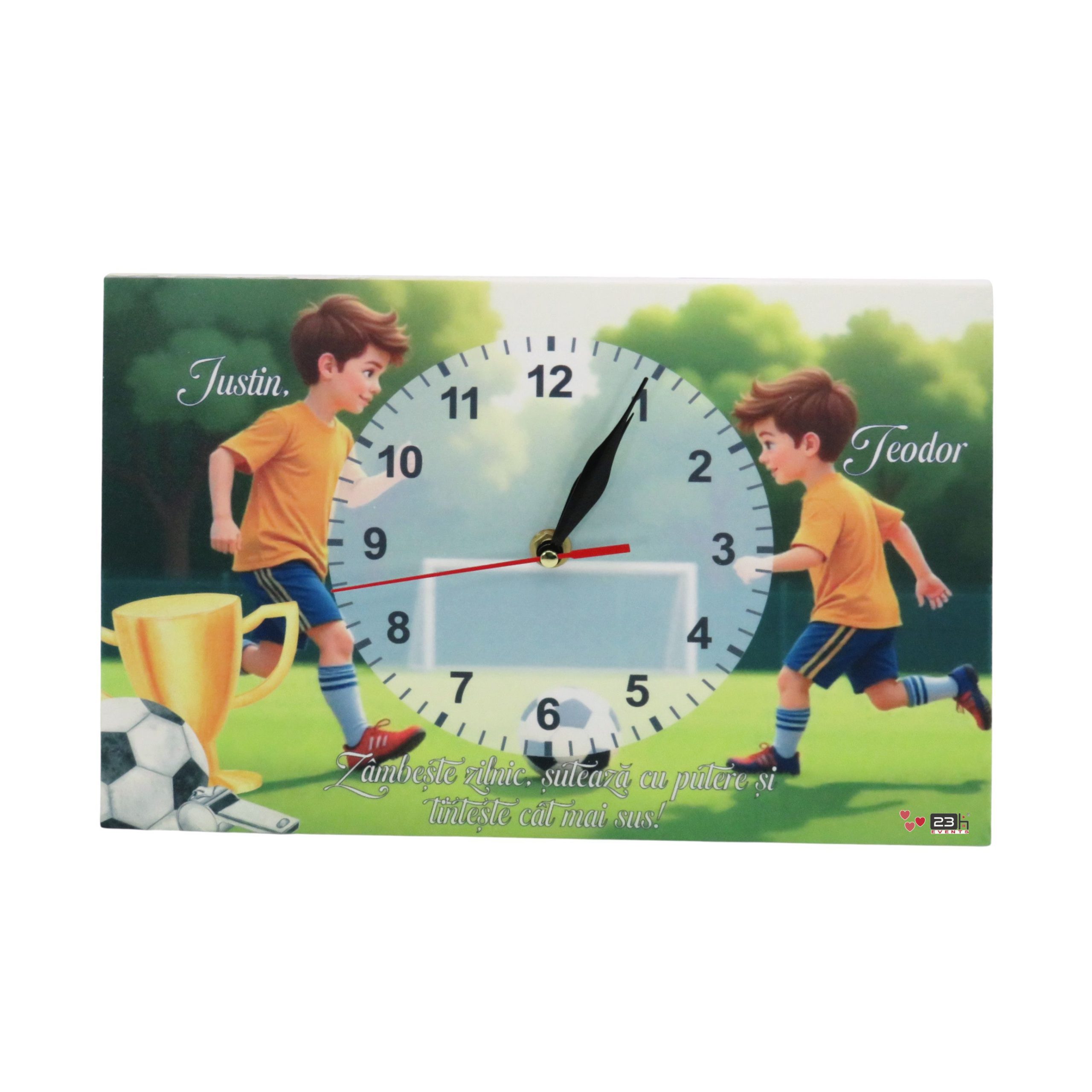 Ceas copii Jucator de Fotbal model personalizat dim. 300x200 mm ILIF506063 4 scaled