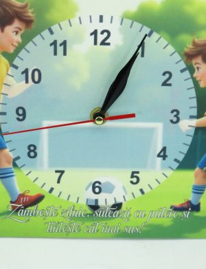 Ceas copii, Jucător de Fotbal, model personalizat, dim. 300×200 mm – ALIF506063