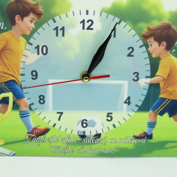 Ceas copii, Jucător de Fotbal, model personalizat, dim. 300x200 mm - ILIF506063 - imagine 4