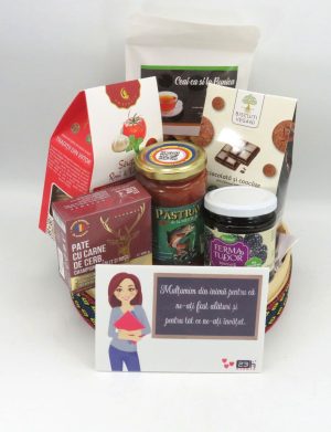 Coș cadou – Recunoștință pentru Educatoare/ Învățătoare / Dirigintă / Profesoară, 8 produse – ILIF506043