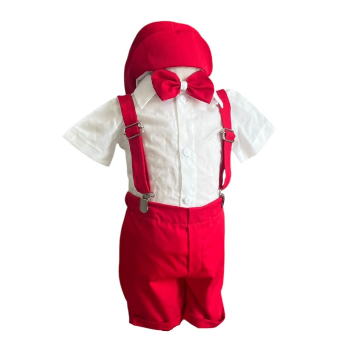 Costumas botez baietel Vara rosu ILIF506080 2