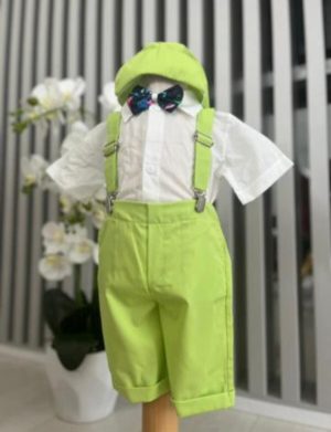 Costumaș botez băiețel, Vară – verde lime – ILIF506081