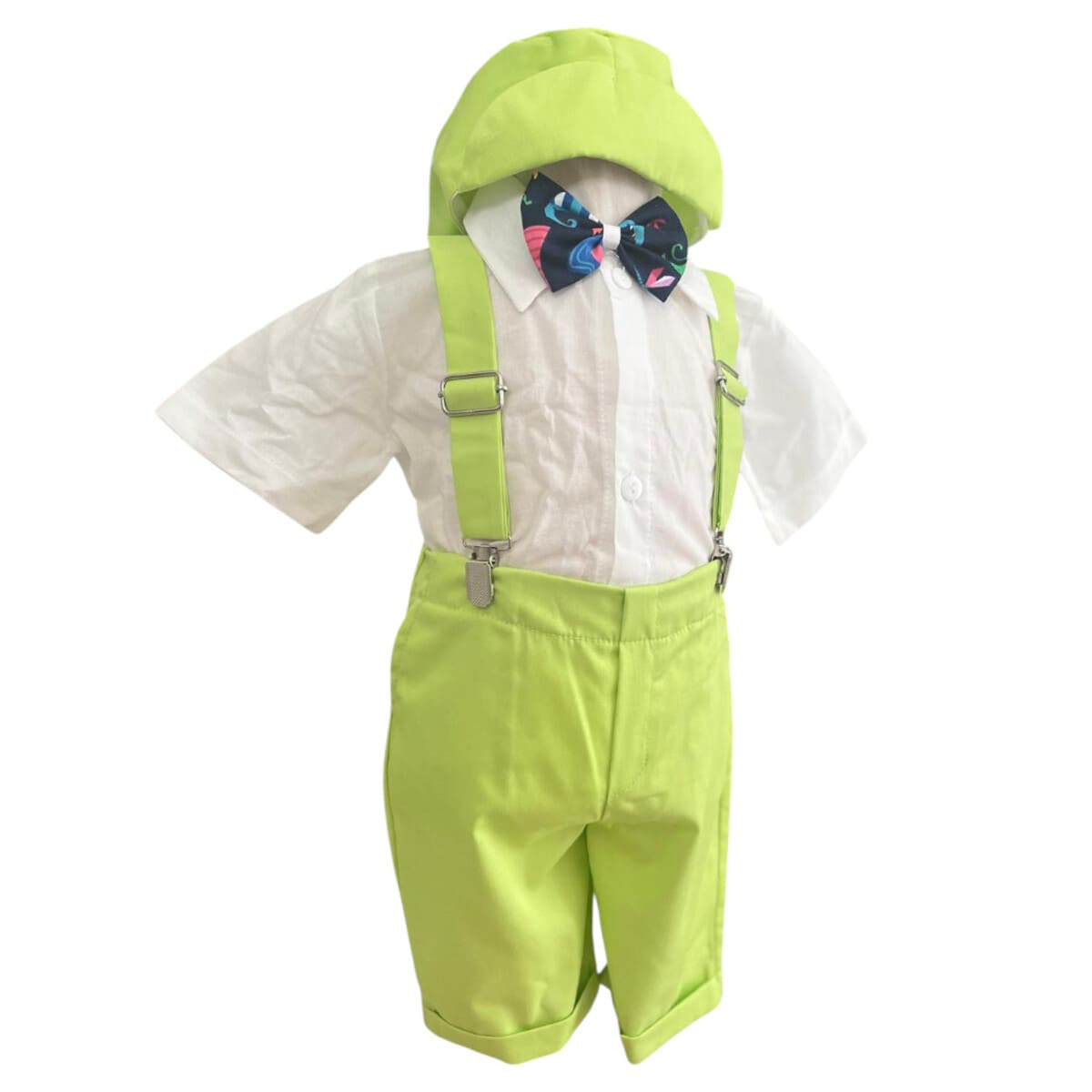 Costumas botez baietel Vara verde lime ILIF506081 2