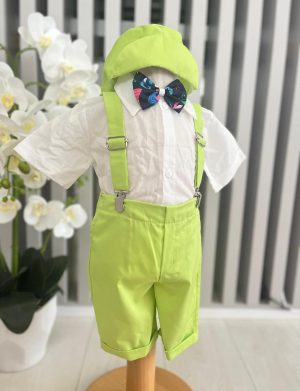 Costumaș botez băiețel, Vară – verde lime – ILIF506081