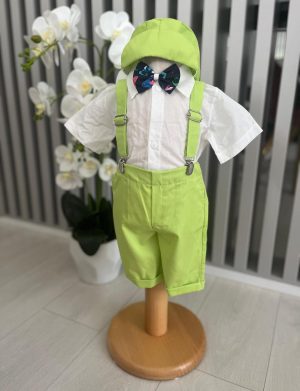 Costumaș botez băiețel, Vară – verde lime – ILIF506081