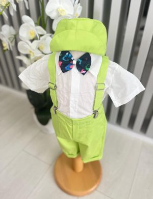 Costumaș botez băiețel, Vară – verde lime – ILIF506081