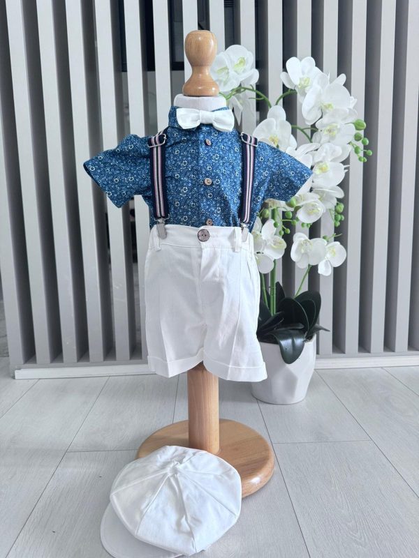Costumaș botez băiețel - camasă cu model, bleumarin, Vară 5 piese - ILIF506008 - Image 6