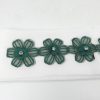 Eșarfă dezgătit mireasa, model deosebit cu flori aplicate, verde închis - ILIF506034 - imagine 4
