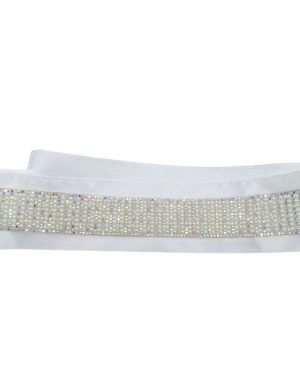 Eșarfă dezgătit mireasa, model deosebit și sclipitor din satin - ILIF506036