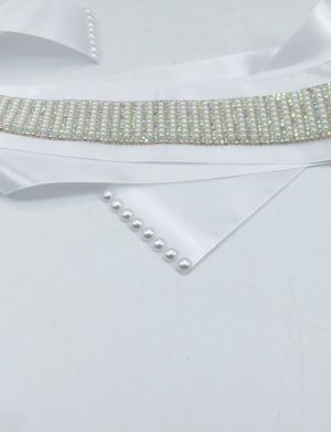 Eșarfă dezgătit mireasa, model deosebit și sclipitor din satin – ILIF506036