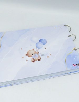 Guest Book Botez – carte mesaje invitați – Prima mea petrecere, Ursuleți Bleu – ILIF506072