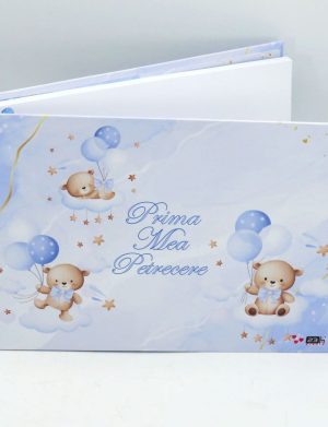 Guest Book Botez – carte mesaje invitați – Prima mea petrecere, Ursuleți Bleu – ILIF506072