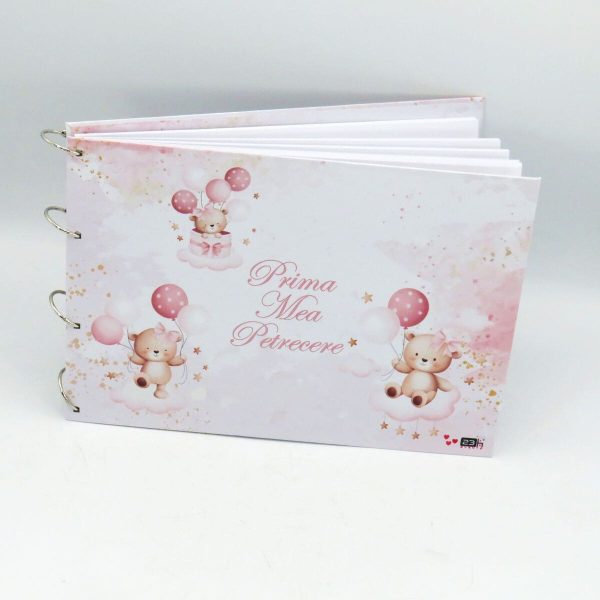 Guest Book Botez – carte mesaje invitați - Prima mea petrecere, Ursuleți Roz - ILIF506071 - imagine 2