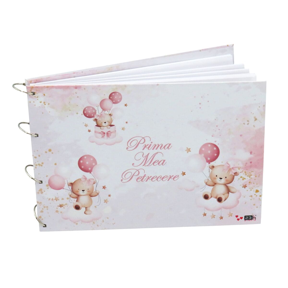 Guest Book Botez – carte mesaje invitati Prima mea petrecere Ursuleti Roz ILIF506071 5