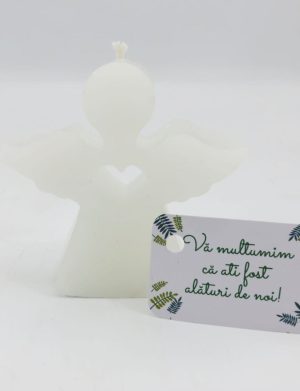 Mărturie botez lumânare, Îngeraș, dim. 7,5×7,5 cm – ILIF506004
