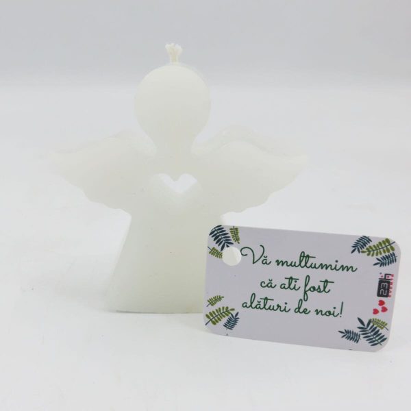 Mărturie botez lumânare, Îngeraș, dim. 7,5x7,5 cm - ILIF506004 - Image 3