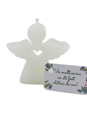 Mărturie botez lumânare, Îngeraș, dim. 7,5x7,5 cm - ILIF506004