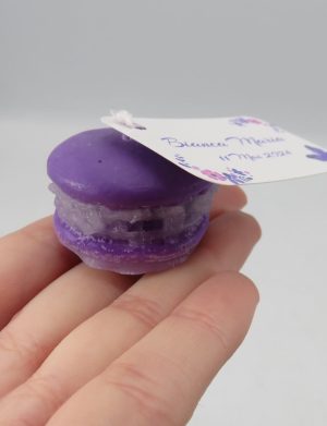 Mărturie nuntă-botez lumânare, Macaron, diam. 3,5cm – ILIF506002