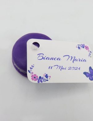 Mărturie nuntă-botez lumânare, Macaron, diam. 3,5cm – ILIF506002