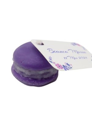 Mărturie nuntă-botez lumânare, Macaron, diam. 3,5cm – ILIF506002