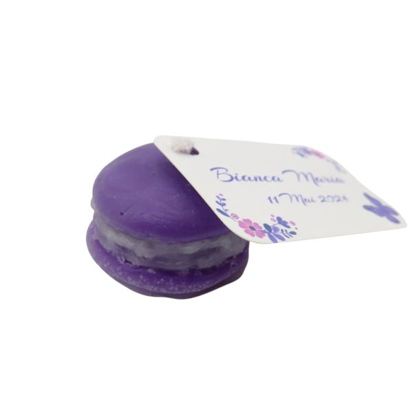 Mărturie nuntă-botez lumânare, Macaron, diam. 3,5cm - ILIF506002
