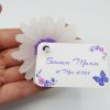 Mărturie nuntă-botez lumânare, Margaretă, diam. 6cm - ILIF506005 - imagine 2
