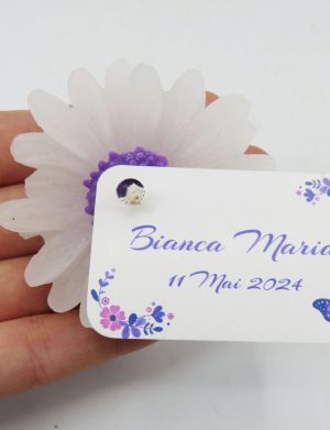 Mărturie nuntă-botez lumânare, Margaretă, diam. 6cm – ILIF506005