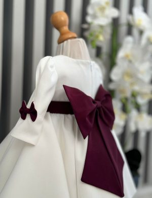 Rochiță botez fetiță, Fundă Grena – ILIF506007