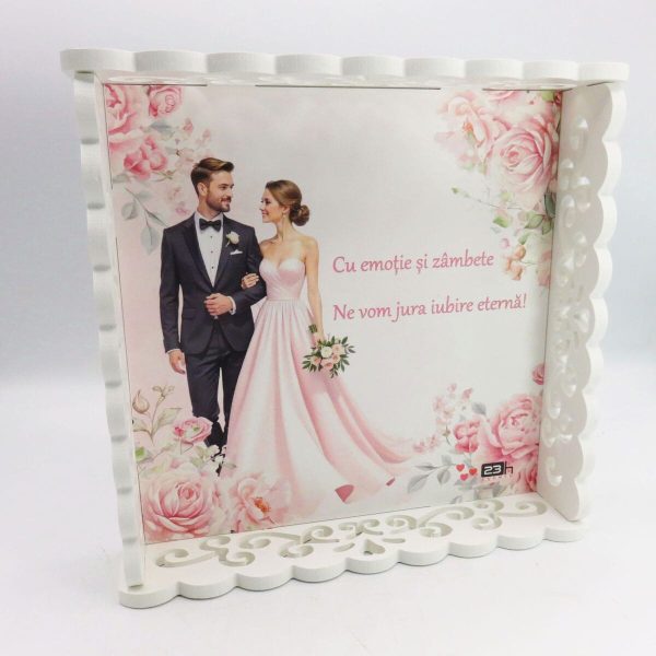 Tăviță gătit Mireasa, model nepersonalizat cu design floral roz - ILIF506068 - imagine 7
