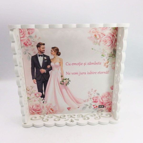 Tăviță gătit Mireasa, model nepersonalizat cu design floral roz - ILIF506068 - imagine 5