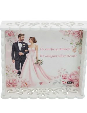 Tăviță gătit Mireasa, model nepersonalizat cu design floral roz - ILIF506068