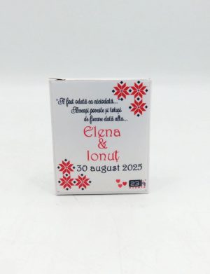 Mărturie nuntă, iconiță în cutie personalizată, Tradițional – ILIF507010