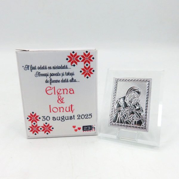 Mărturie nuntă, iconiță în cutie personalizată, Tradițional - ILIF507010 - imagine 6