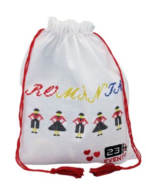Săculeț brodat cu model tradițional, 24×29 cm – fabricat în România – ILIF507017