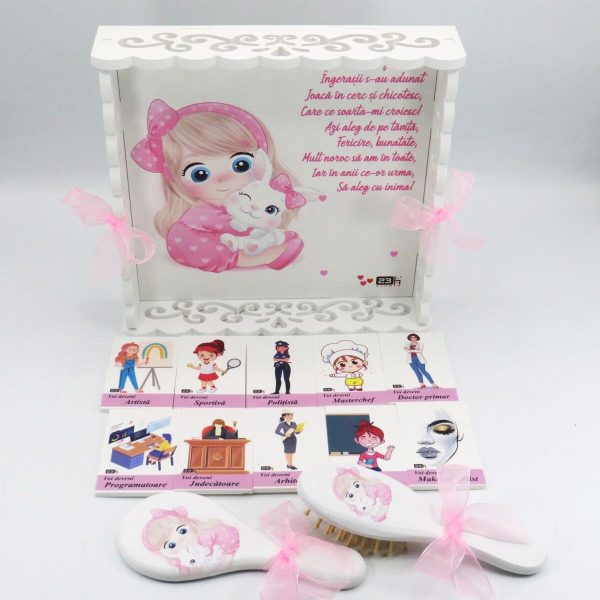 Set Tăviță Moț cu Meserii, Fetița & Iepurașul, model nepersonalizat, 13 piese - ILIF507016 - imagine 9