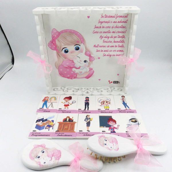 Set Tăviță Moț cu Meserii, Fetița & Iepurașul, model nepersonalizat, 13 piese - ILIF507016 - imagine 8