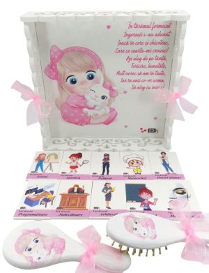 Set Tăviță Moț cu Meserii, Fetița & Iepurașul, model nepersonalizat, 13 piese - ILIF507016