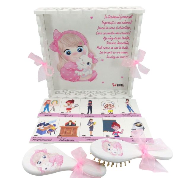 Set Tăviță Moț cu Meserii, Fetița & Iepurașul, model nepersonalizat, 13 piese - ILIF507016