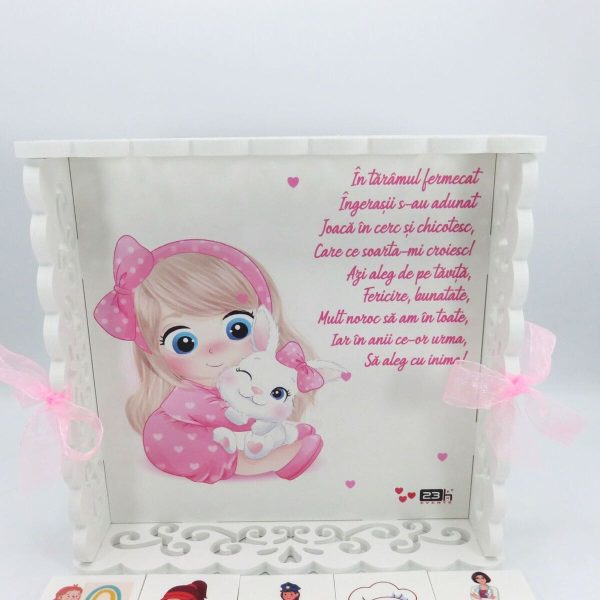 Set Tăviță Moț cu Meserii, Fetița & Iepurașul, model nepersonalizat, 13 piese - ILIF507016 - imagine 5