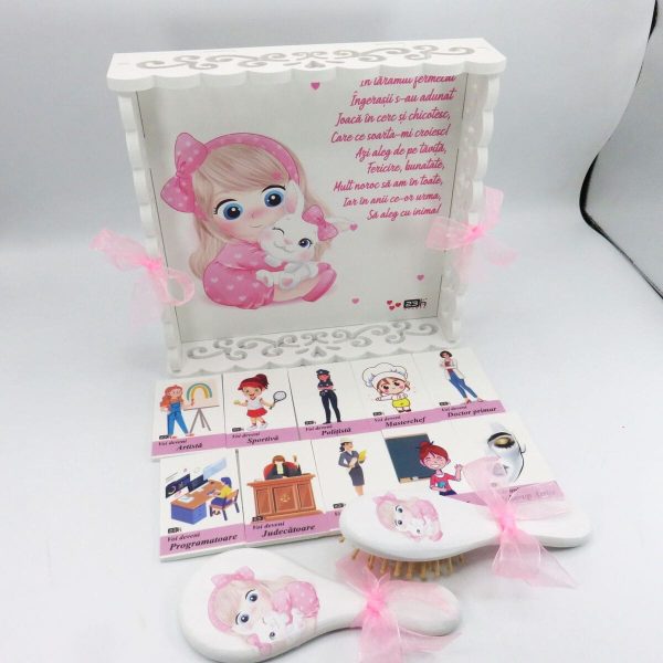 Set Tăviță Moț cu Meserii, Fetița & Iepurașul, model nepersonalizat, 13 piese - ILIF507016 - imagine 7
