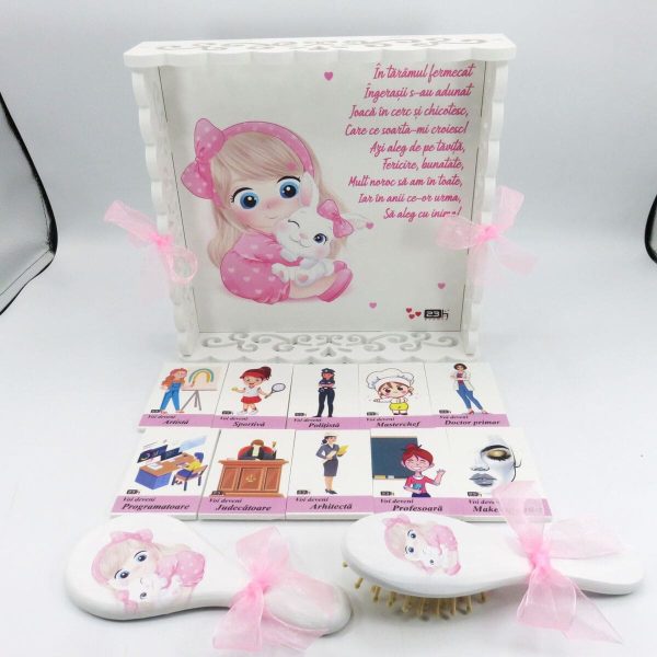 Set Tăviță Moț cu Meserii, Fetița & Iepurașul, model nepersonalizat, 13 piese - ILIF507016 - imagine 4