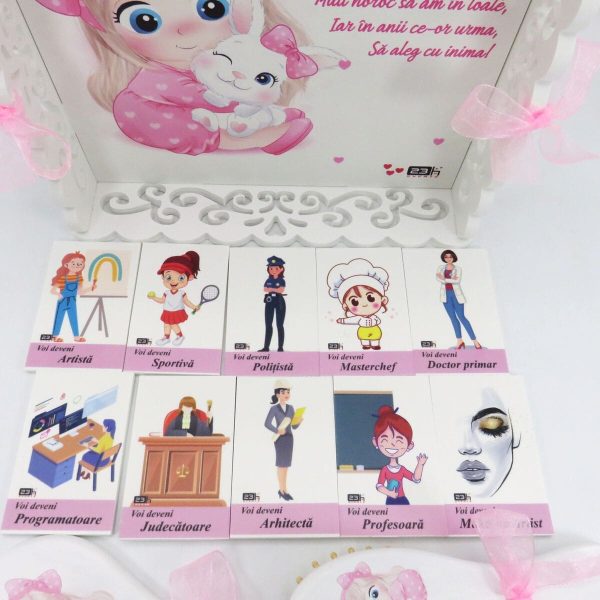 Set Tăviță Moț cu Meserii, Fetița & Iepurașul, model nepersonalizat, 13 piese - ILIF507016 - imagine 2