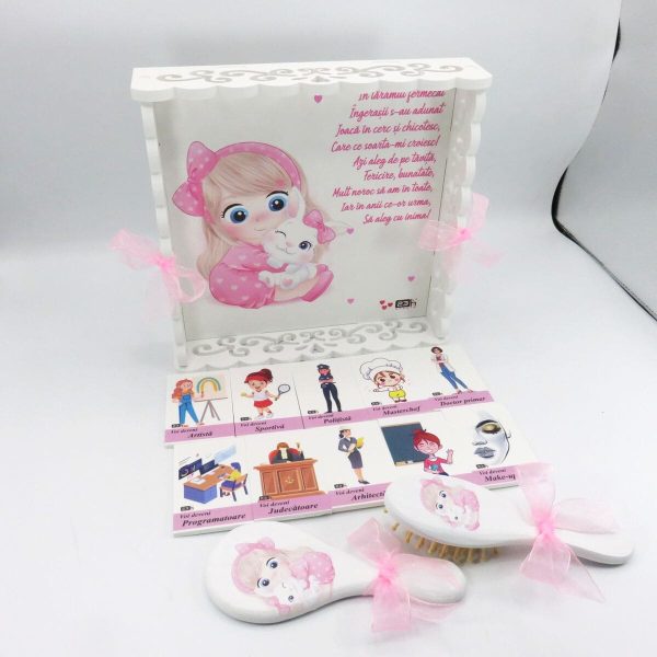 Set Tăviță Moț cu Meserii, Fetița & Iepurașul, model nepersonalizat, 13 piese - ILIF507016 - imagine 6