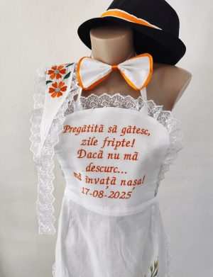 Set dezgătit mireasă-mire, model Floarea-soarelui m1 cu 4 piese Personalizat – Zile Fripte – ODIS507004