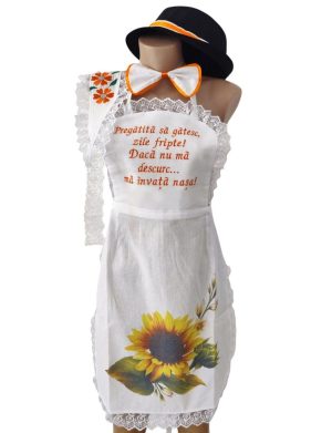 Set dezgătit mireasă-mire, model Floarea-soarelui m1 cu 4 piese – Zile Fripte – ODIS507003