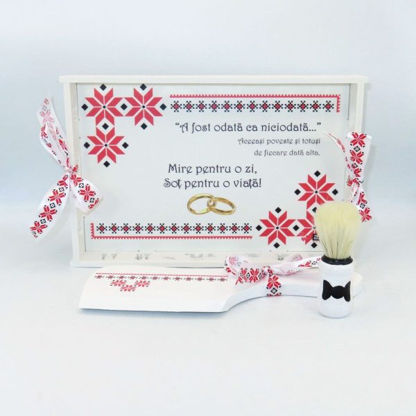 Set gătit mire, Tradițional - Soț pentru o viață, tăviță nepersonalizată 3 piese – ILIF507012 - imagine 5
