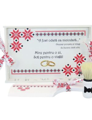 Set gătit mire, Tradițional - Soț pentru o viață, tăviță nepersonalizată 3 piese – ILIF507012