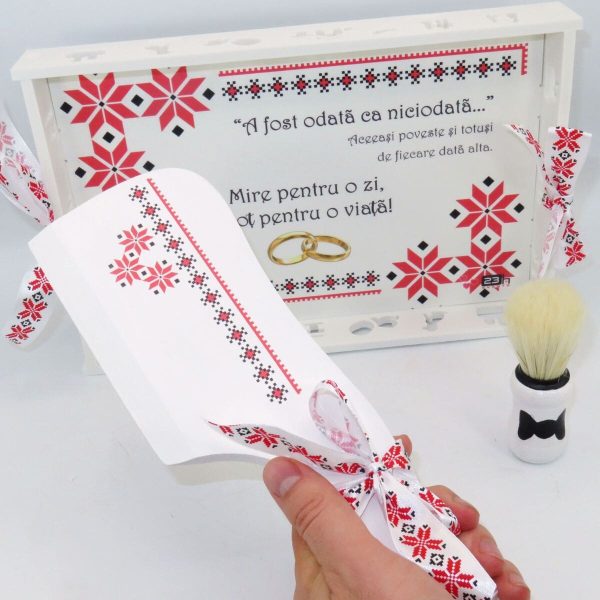 Set gătit mire, Tradițional - Soț pentru o viață, tăviță nepersonalizată 3 piese – ILIF507012 - imagine 3